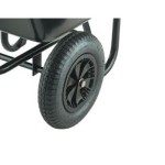 Walsall Contractor Twin Black Wheelbarrow - 175 Ltr / 220kg - With Puncture Proof Wheel